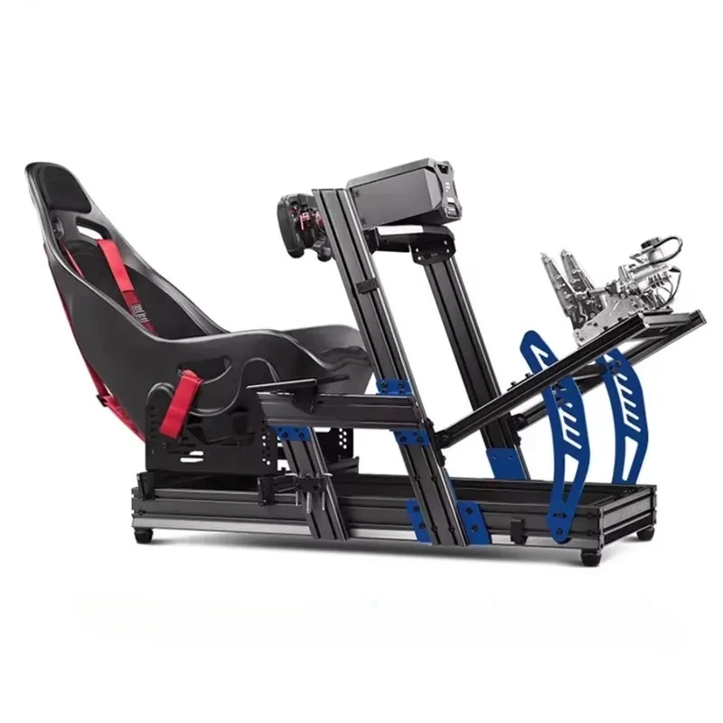 DIY 4080 Aluminum Profiles Racing Cockpit Adjustable Gaming Steering Wheel Stand Racing Simulator Cockpit for