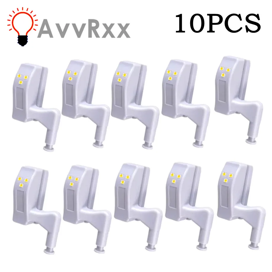 LED Inner Hinge Sensor Light Closet Wardrobe Night Lights For Kitchen Bedroom Living Room Cupboard Hinge Sensor Light 6Pcs 10Pcs