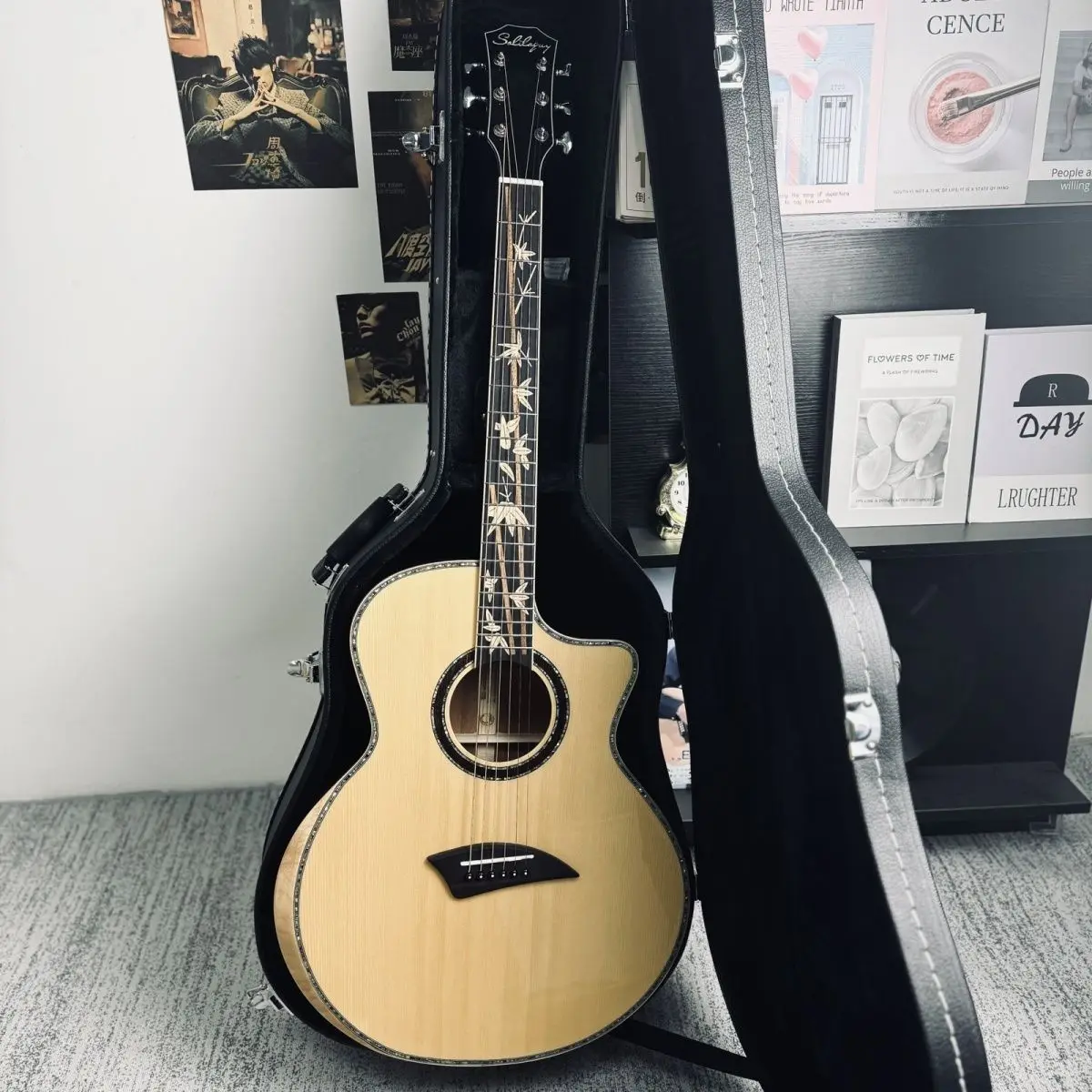 

High-quality All Solid Spruce And Mahogany Acoustic Guitar GA-cutaway Body Genuine Product Professional Performance Level