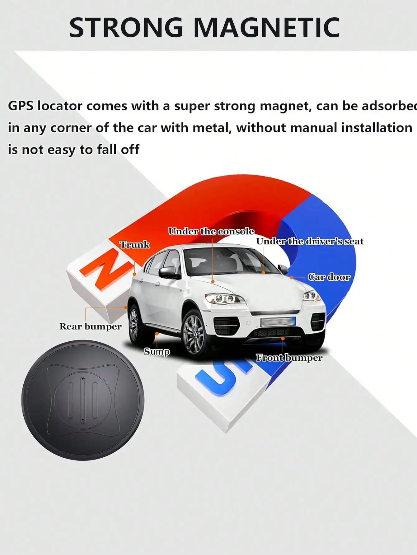 Mini Magnetic GPS Tracker 2G, Car Anti-Lost Anti-Theft Precise Locator