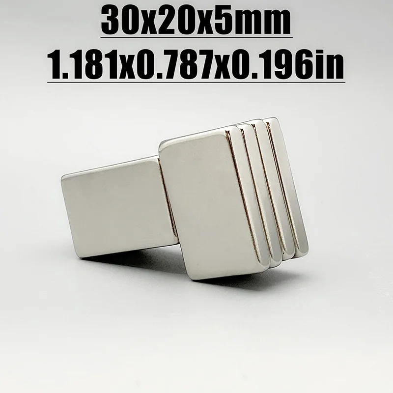 2/5/10/20Pcs 30x20x5 Neodymium Magnet 30mm x 20mm x 5mm N35 NdFeB Block Super Powerful Strong Permanent Magnetic imanes