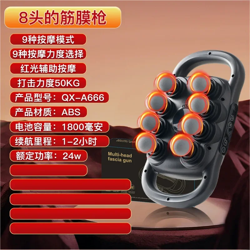 New Electric Fascia Gun 28 Heads Multifunctional Deep Tissue Massager for Muscle Relaxation Pain Relief Deep Muscle Massage for