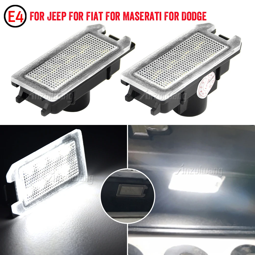 2X Canbus LED światło do tablicy rejestracyjnej rejestracyjnej dla 14-20 Jeep Grand Cherokee WK2 14-17 Compass Patriot 2015-2017 Dodge Viper 13-17