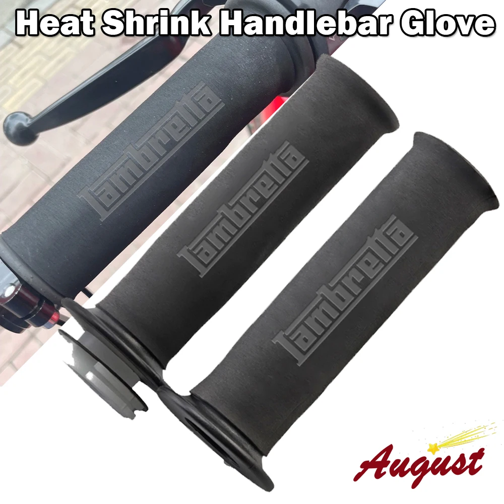 For Lambretta G350 Special X300 V200 V-Special Barona V50 V125 200 Motorcycle Heat Shrinkable Grip Non-slip Rubber Grip Glove