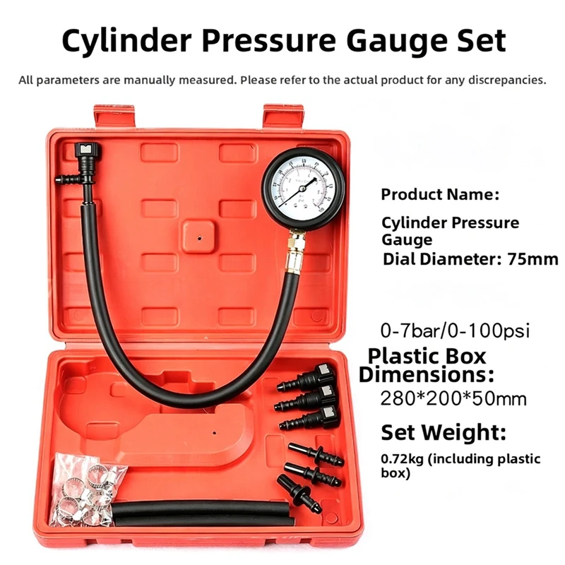 Super Sale Professional Gas Pressure Gauge Kit Essential Tool for Quick Cylinder Pressure Testing