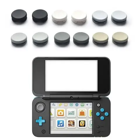Replacement Joystick Caps 2Pcs Grey Circular Covers, Durable Thumbstick Protector for 2DS, 3DS, 3DS XL Game Accessories