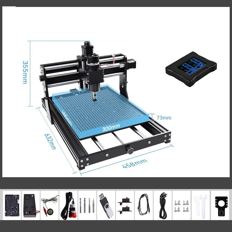 CNC 4030 프로 타각기, 40W 레이저 조각기, 작업 영역 400x300mm, 500W 스핀들 밀링 절단기, 금속 목재용, 신제품