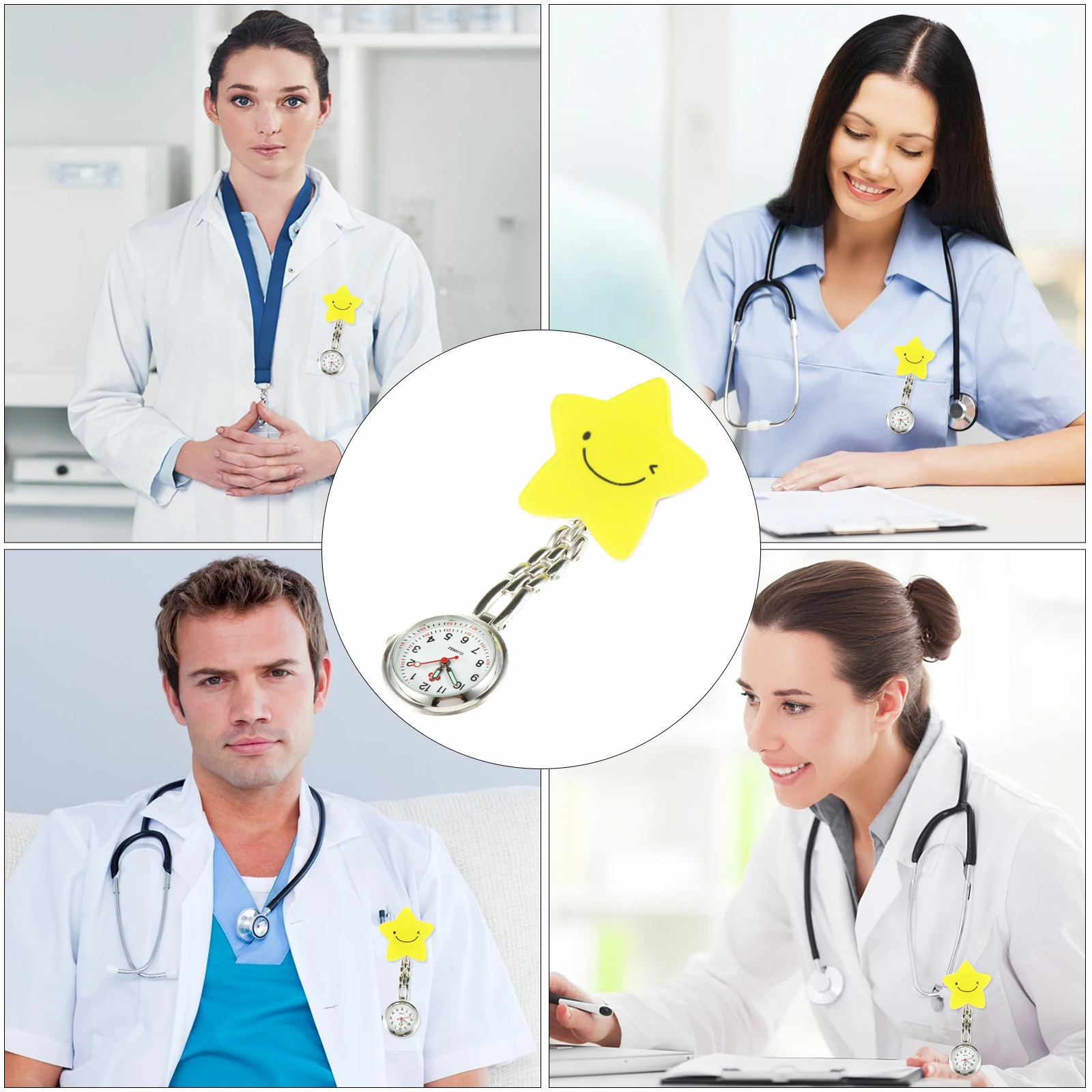Quartz Pocket Watch Nurse Watch Luminous Watches for Nurses Students Doctors Clip on Watches High Quality Portable Long Lasting