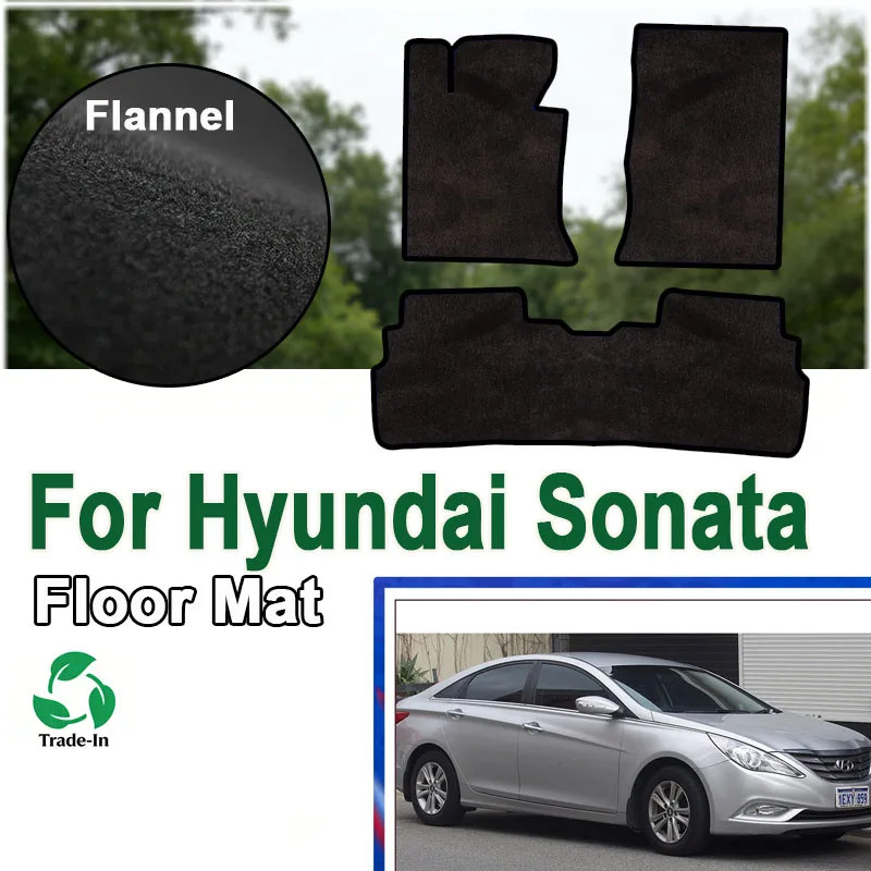 

Flannel Car Floor Mats For Hyundai Sonata I45 YF 2010~2014 2012 2013 Carpets Footpads Rugs Cover Foot Pads Interior Accessories