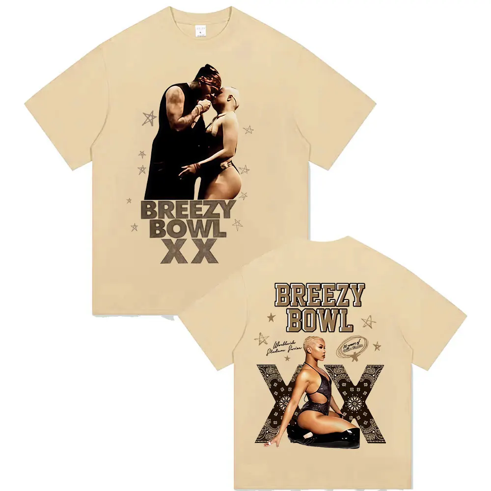 كريس براون بريزي السلطانية XX جولة 2025 ميرش تي شيرت الرجال النساء عالية الجودة Harajuku تي شيرت تقليدي الهيب هوب تي شيرتات قصيرة الاكمام #6