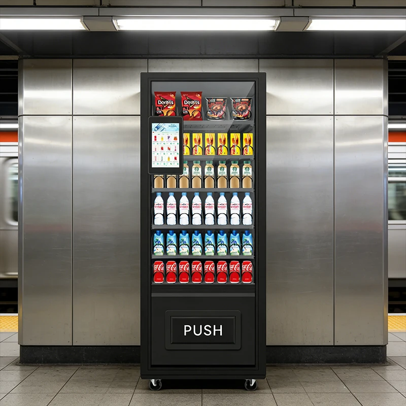 Distributore Automatico Commerciale Intelligente per Alimenti, Bevande e Snack - Chiosco Self-Service per la Vendita al Dettaglio
