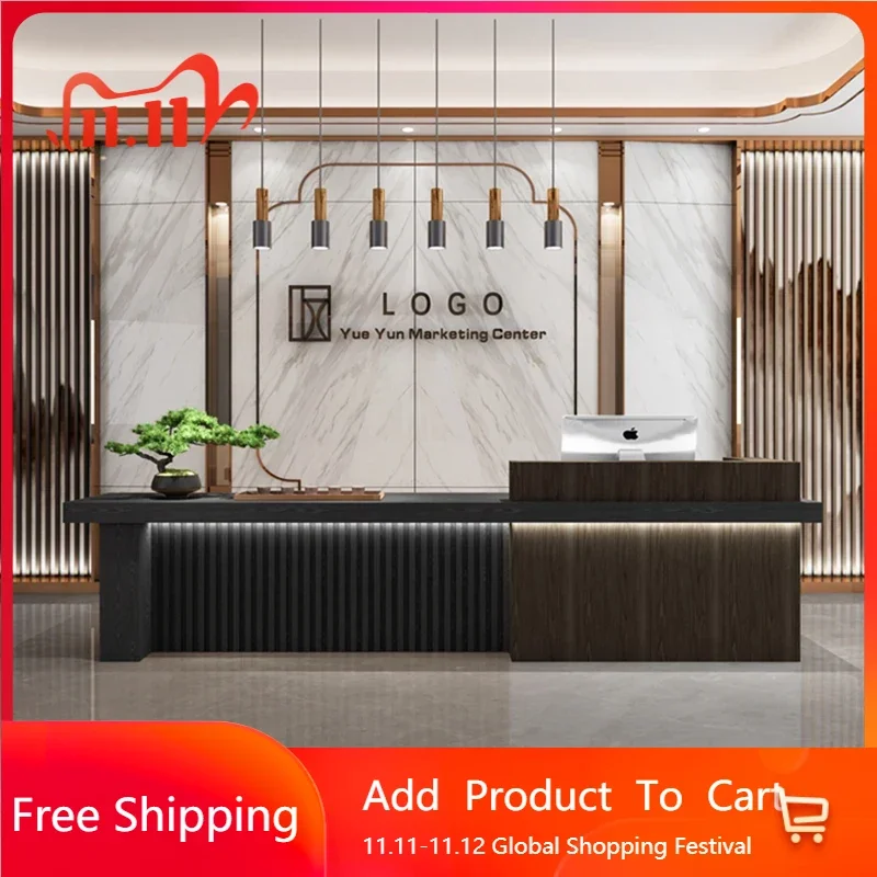 

Korean Table Reception Salon Counter Clothing Store Office Desks Cash Register Business Professional Service Unique Furniture