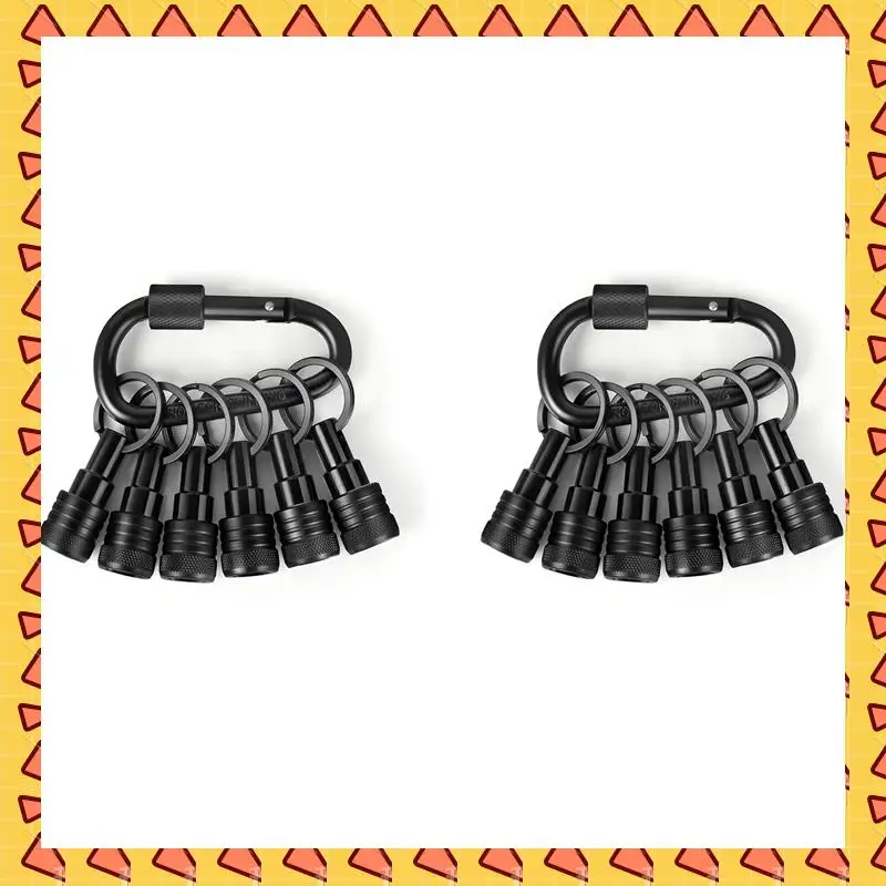

A008 12PCS Bit Holders Keychain, 1/4 Inch Hex Shank Bit Holders, Quick-Change Design For Nut Driver, Screwdriver & Drill Bits