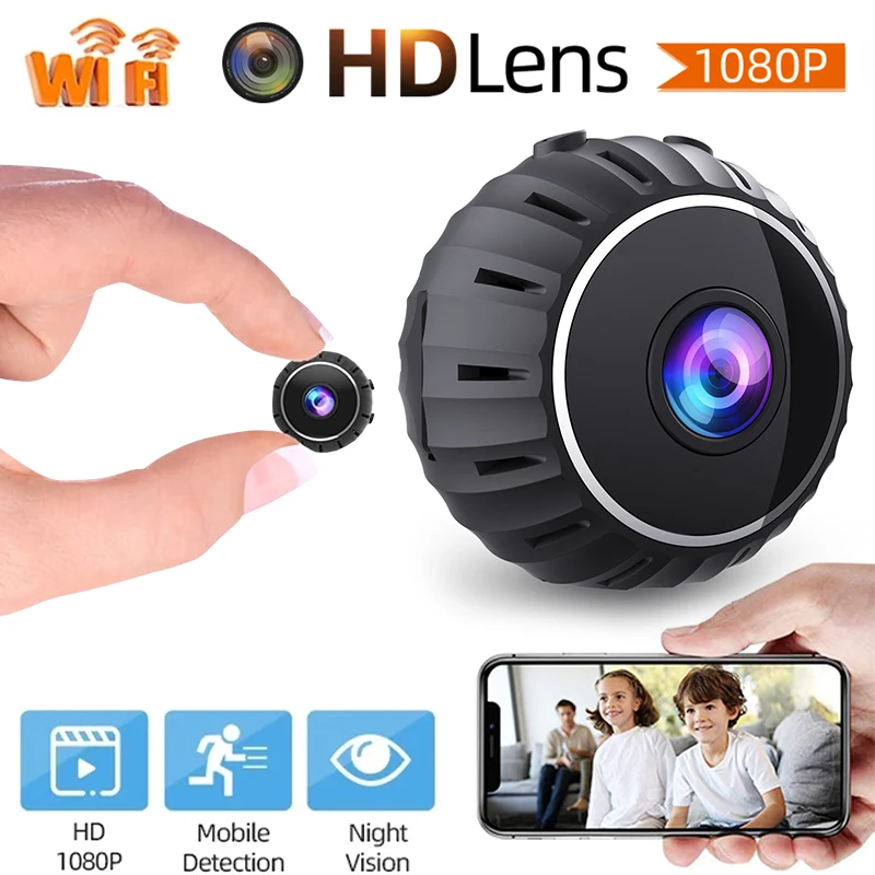 WiFi Mini Camera 1080P HD Wireless Night Vision Camera Home Security Nanny Cam Baby Monitor Indoor Video Recorder Motion Detect