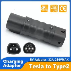 Biaoming Tesla to Type 2 Adapter 32A EV Charging Station Charger NACS TPC to Type 2 Charging Adapter 7kw 250v for IEC 62196 car