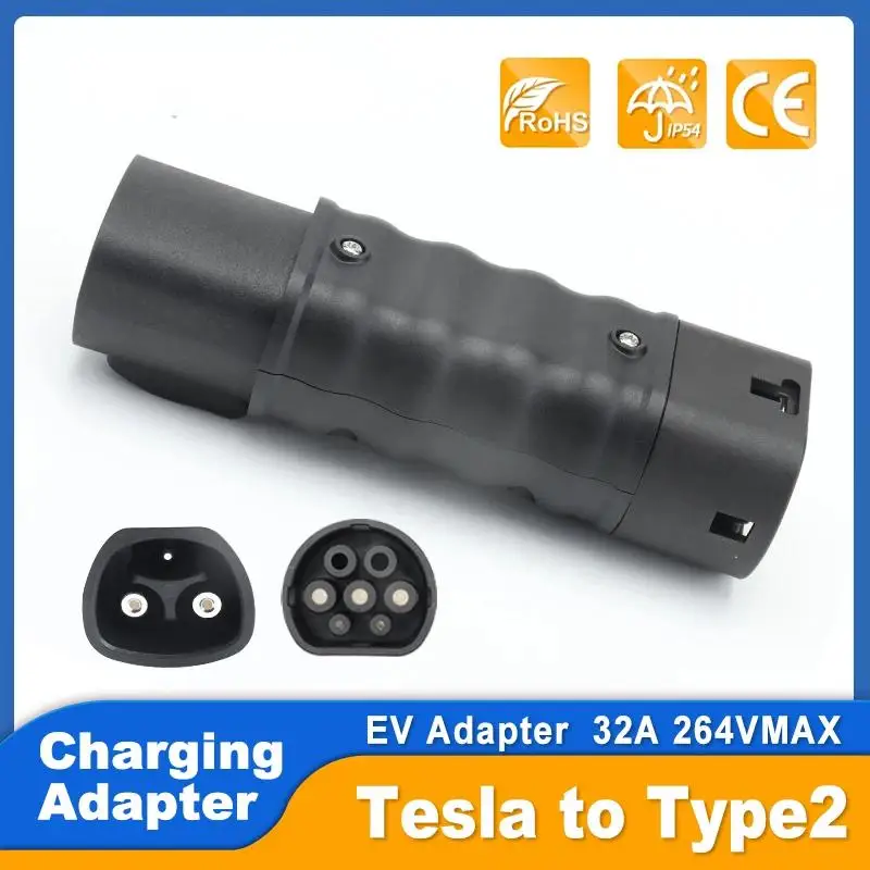 Biaoming Tesla to Type 2 Adapter 32A EV Charging Station Charger NACS TPC to Type 2 Charging Adapter 7kw 250v for IEC 62196 car