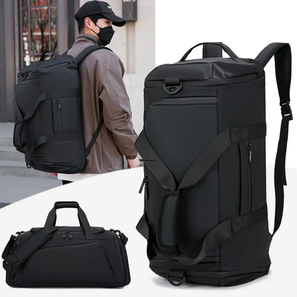 

Men Backpack Duffle Bag Gym Tote Wet Pocket Shoe Compartment Overnight Weekender Travel Bag