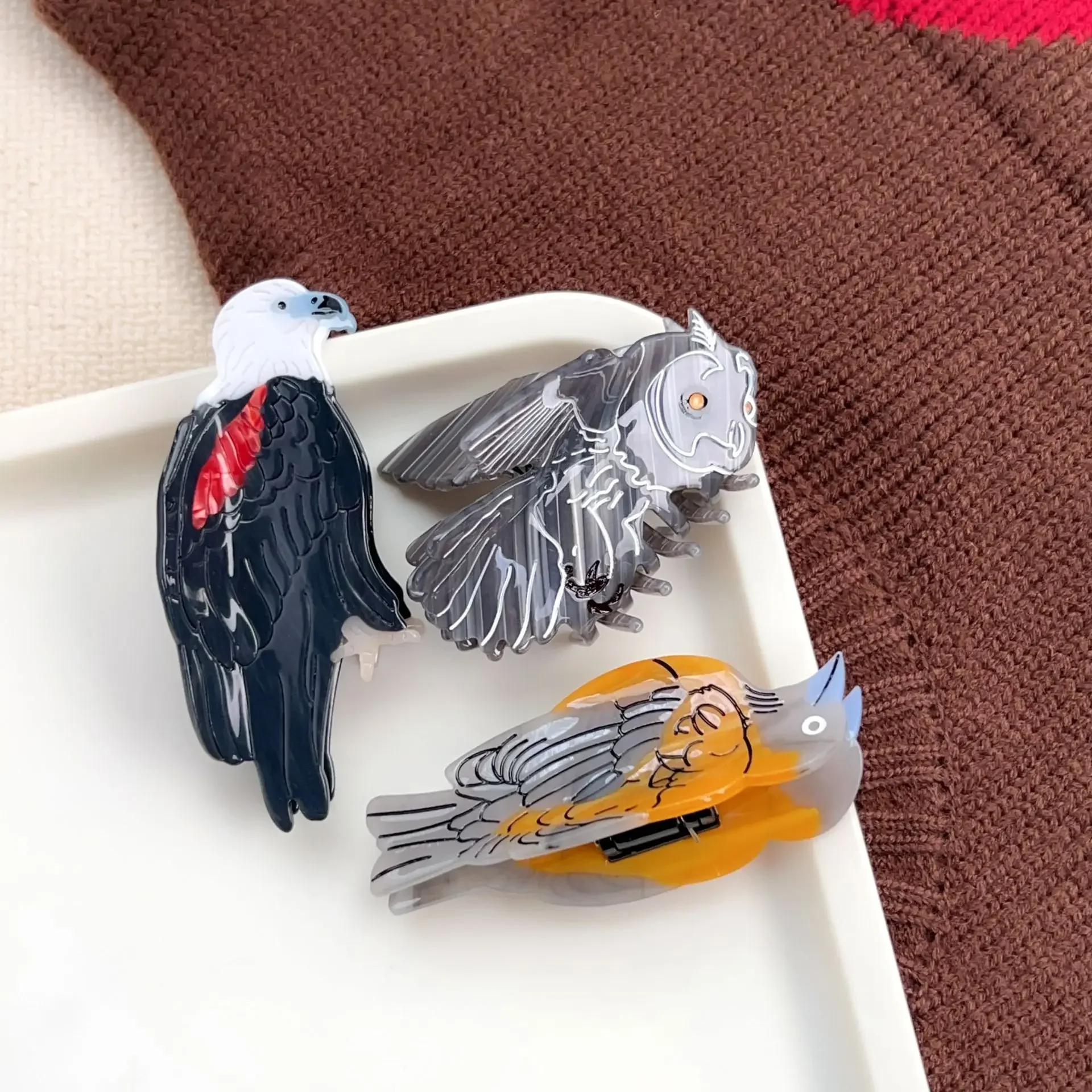 Unique Hair Claw Clip Birds Eagle Hair Claws Oriole Bird Claws Owl Hair Claws Accessories for Women