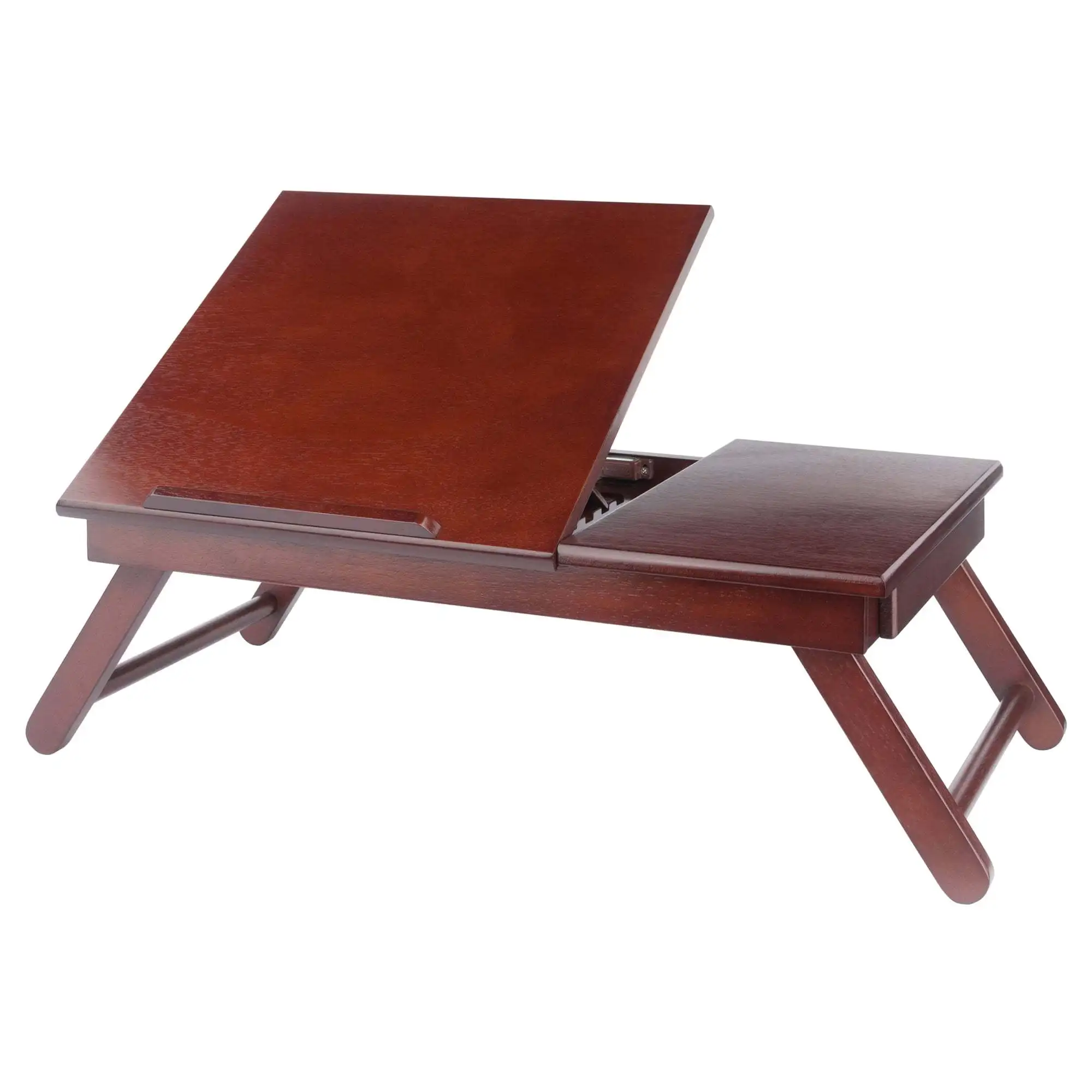 

Tilt Top Personal Lap Desk, Tray with Drawer, Walnut Finish