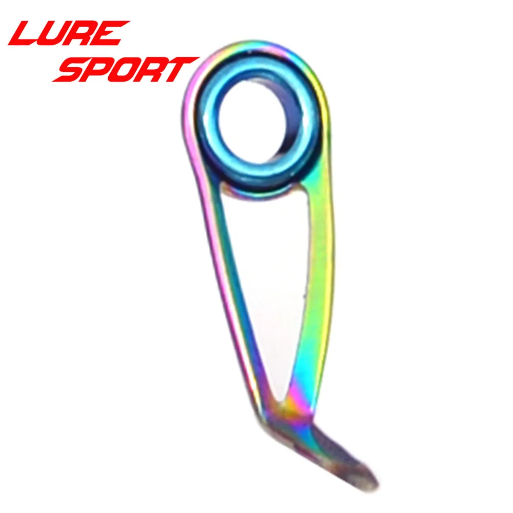 LureSport KLH دليل 10 قطعة KLM قوس قزح الإطار الأزرق حلقة الصيد رود بناء مكون إصلاح DIY التبعي