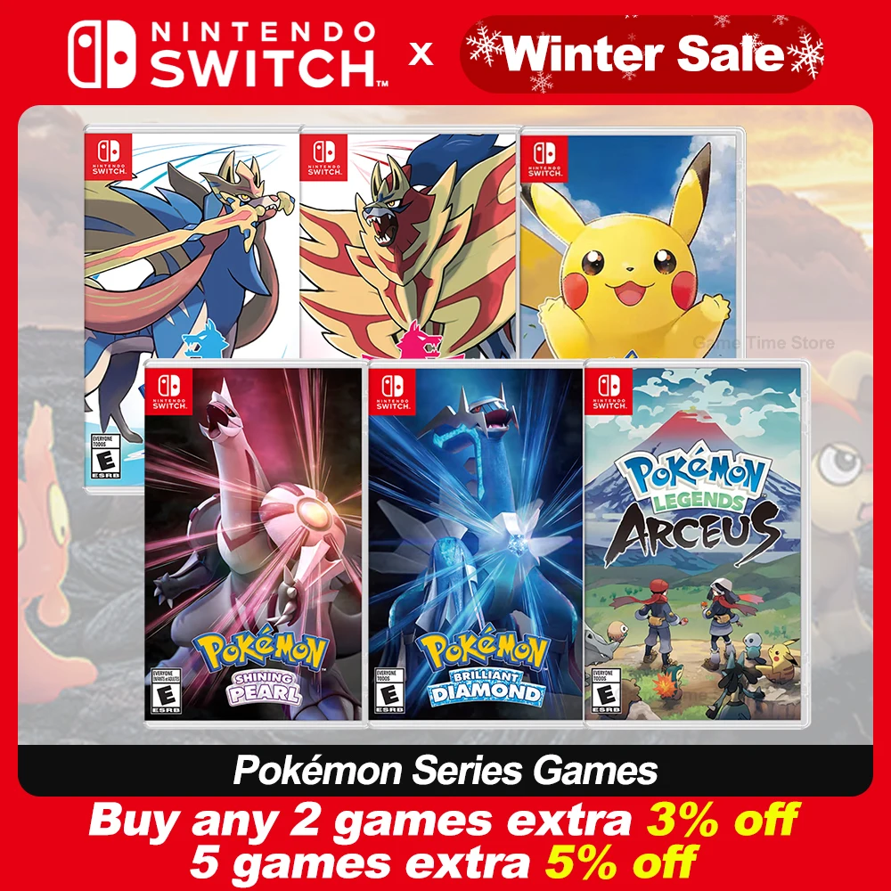 Pokémon Nintendo Switch Game Pokemon Pearl Diamond Sword Shield Pokémon Arceus Scarlet Violet Pikachu Lets Go Physical Game Card