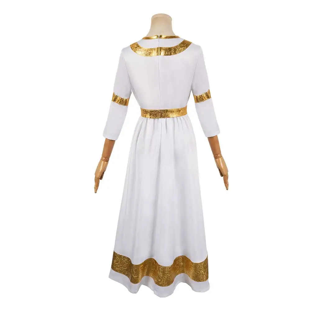 Robe de Cosplay d'Halloween pour Femme, Écharpe, Ceinture, Costume de Jeu de rôle, Tenues pour Adultes, Accessoires de ixde Carnaval