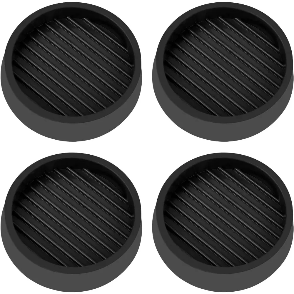 Non Slip Rubber Feet Caster Cups Round Furniture Pads Floor Protectors for Washing Machine Chair Table Furniture Legs Home 4PCS