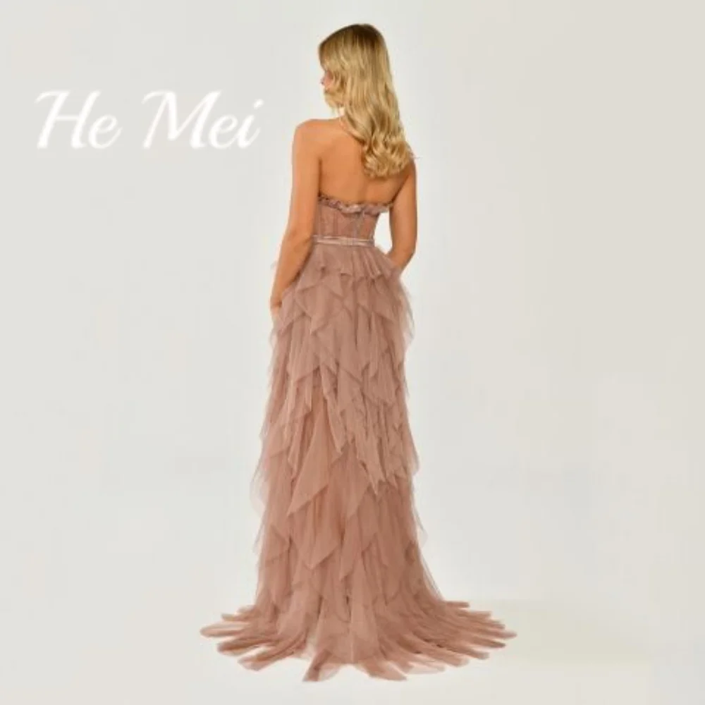 Prom Dress For Women Elegant Sweetheart Neck Beach Split Evening Gowns Illusion Sleeveless Party Dresses فساتين الحفلات
