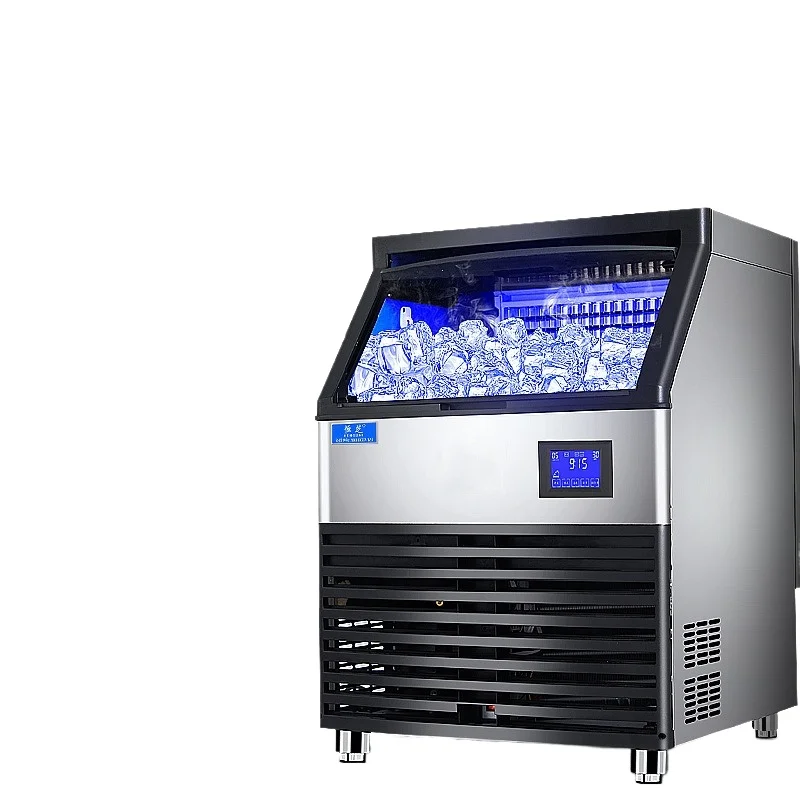 Commercial ice maker, 127kg milk tea shop machine, KTV bar block machine