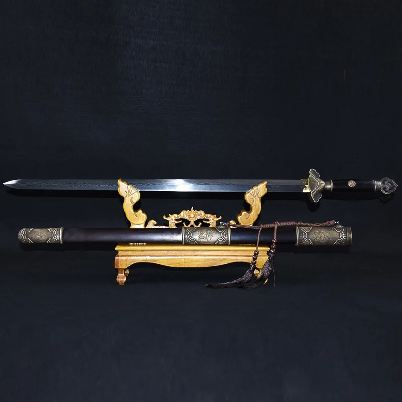 103cm pattern steel real sword Damascus steel Medieval town house exorcism evil spirits Traditional Chinese hand-forged katana