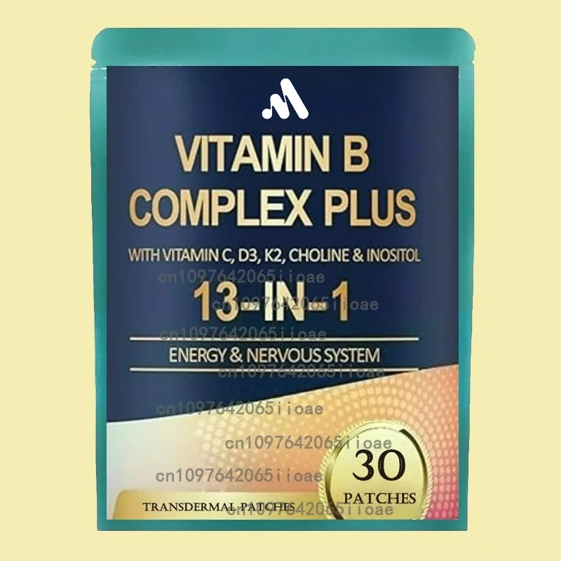 

30 пластырей с комплексным витамином Б, прозрачные пластыри для женщин, иммунитет, энергии