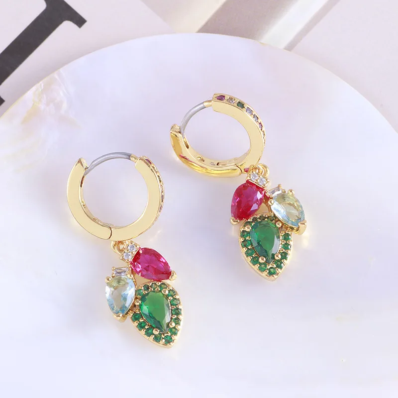 

KS Европейский и американский нишевый дизайн, милые блестящие серьги в форме капли воды, темпераментные серьги, простые и универсальные