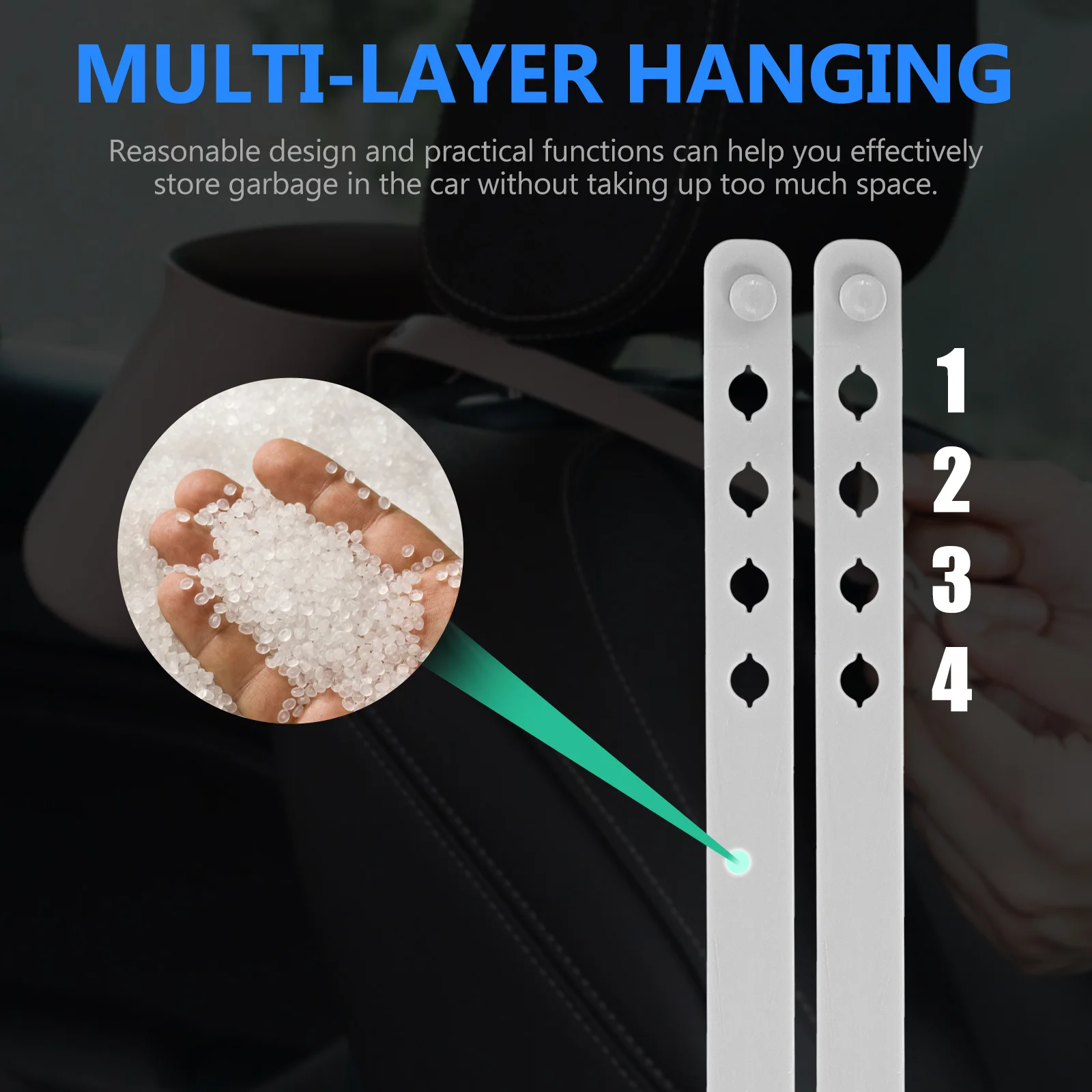 

1Pcs Car Trash Can Hanging Style Garbage Bin Heavy Duty Leakproof Car Storage Box Ideal for Family Travel Use