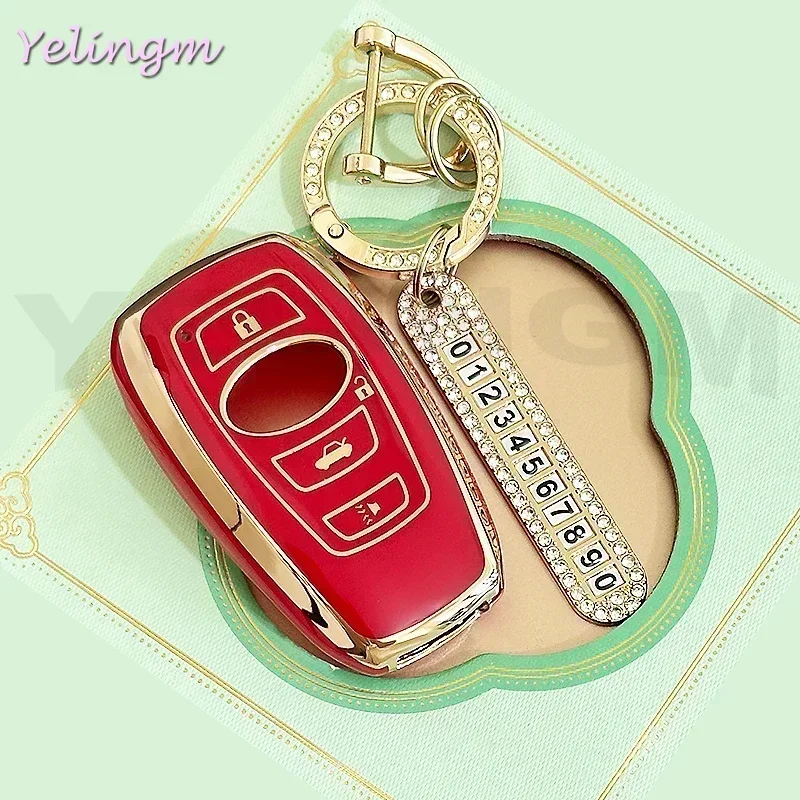 Schutzhülle für Smartkey-Autoschlüssel für Subaru WRX XV Crosstrek Legacy BRZ Forester Impreza STi Outback 2015 - 2019 Schlüsselanhänger