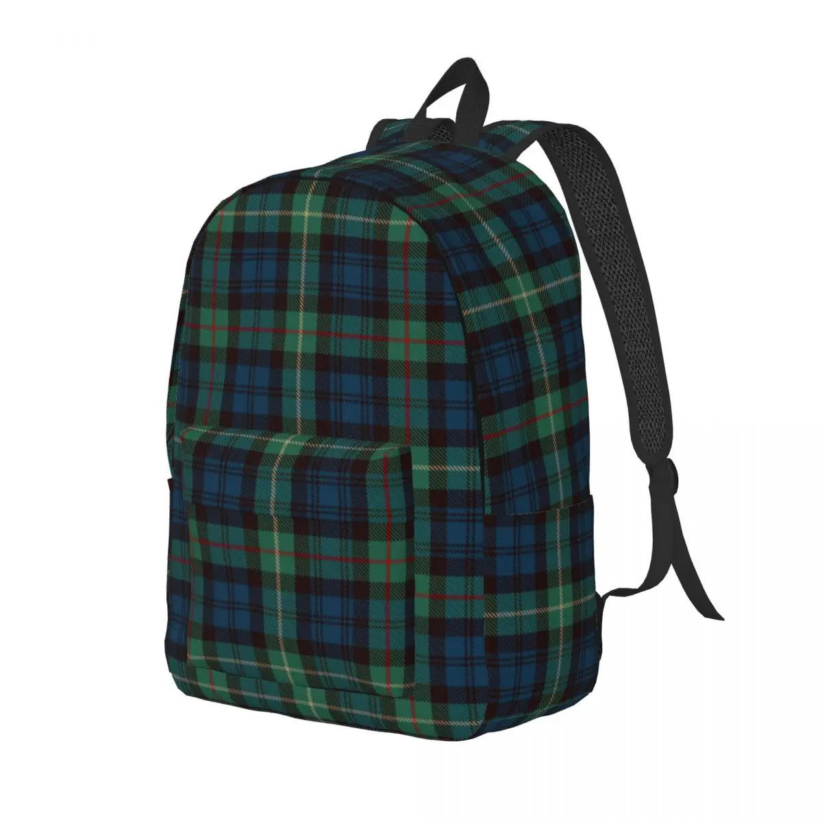 Tartan Rustic Green Blue Black Watch Plaid Holiday Backpack Men Women Teenage Student Daypack Check College Shoulder Bag