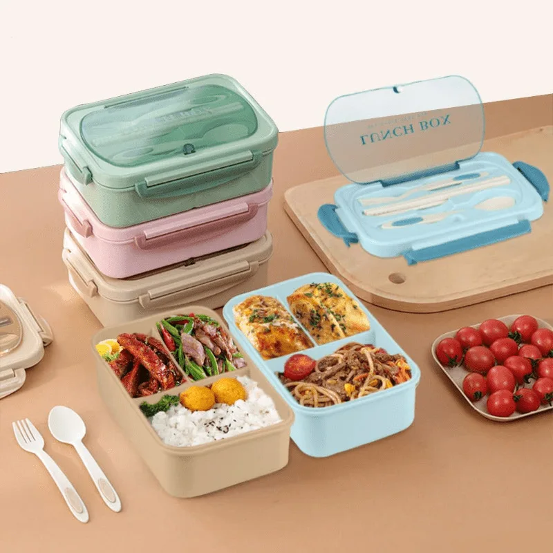 قطعة واحدة من صندوق الغداء المقسم بالميكروويف - حاوية إعداد الوجبات المقاومة للتسرب للمكتب والمدرسة #2