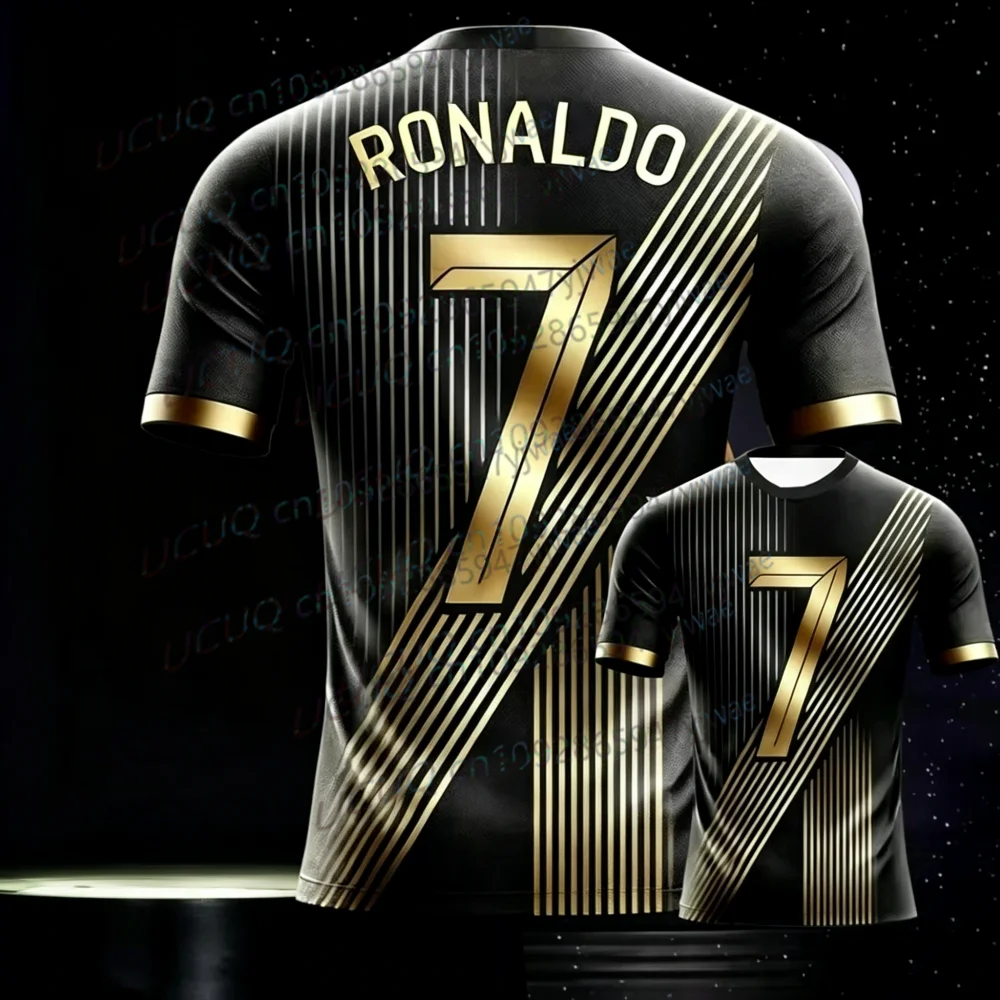 2026 Neues Fußballtrikot 3D-Druck NR.7 Ronaldo Jungen Mädchen Training Damen Sport Atmungsaktives Kurzarm Herren Kinder T-Shirt