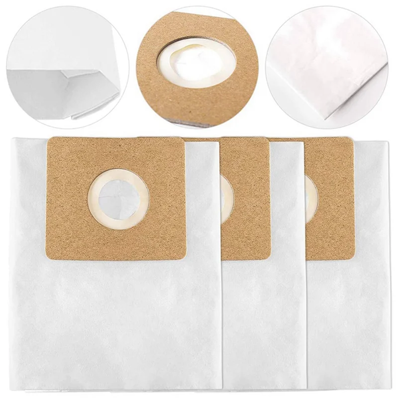 9 Pack 1.5 Gallon Paper Dust Bag Compatible for Shop Vac 1-1.5 Gallon Disposable Filter Bag 90667 Type A 9066700