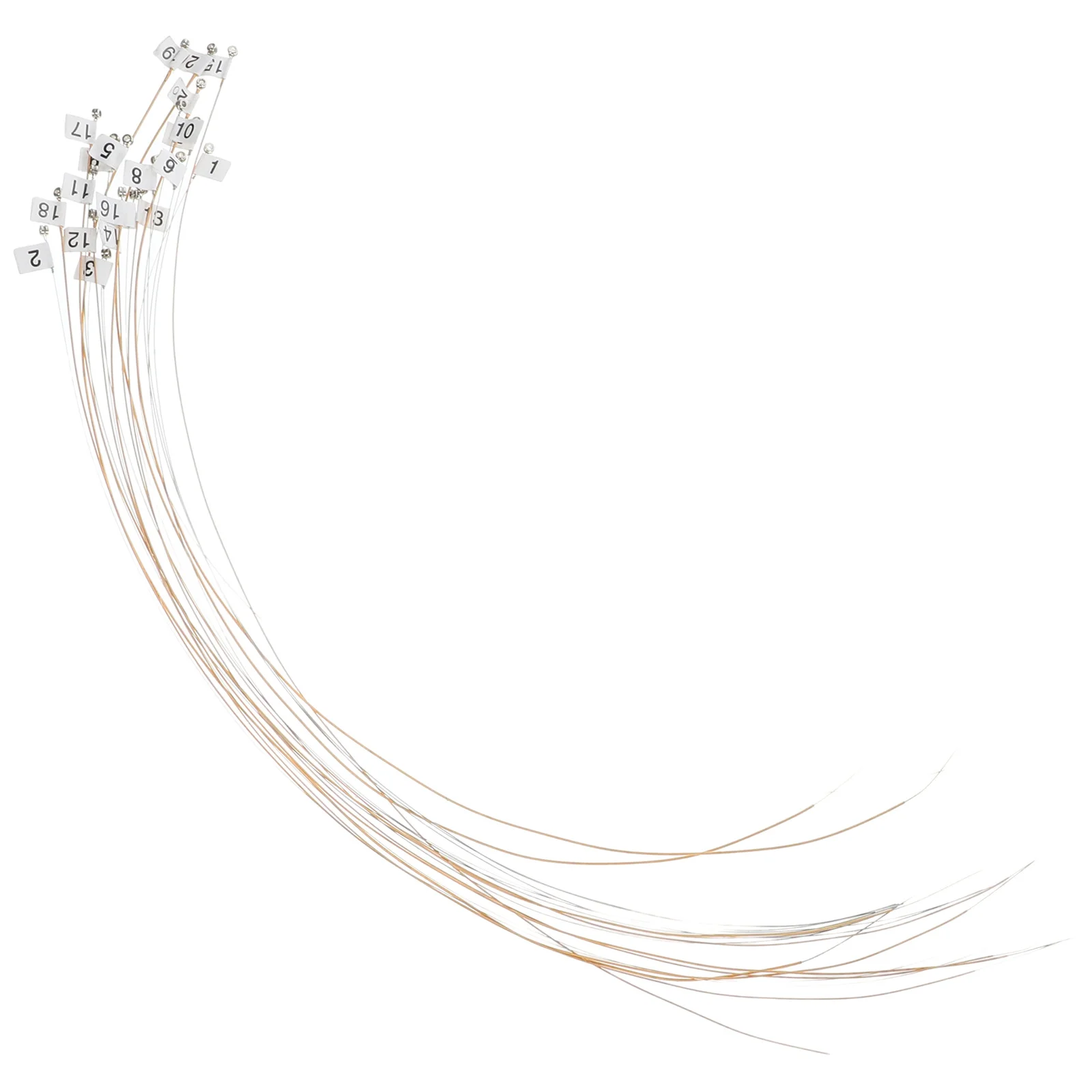 

1Set Durable Brass Lyre Strings Steel Wire Replacement Kit Crisp Sound Harp Strings Instrument Accessories Practical