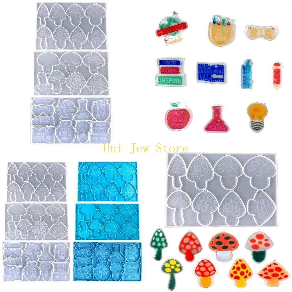 

40 ГБ 3 шт./компл. брелок с грибным узором, силиконовая форма для эпоксидной смолы, брелок «сделай сам», подвеска, ювелирные для