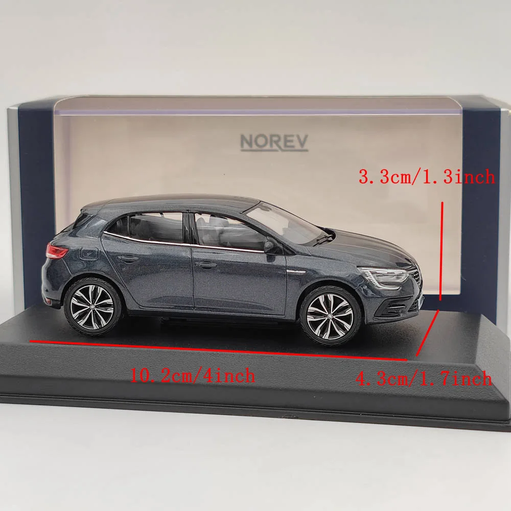 Norev 1/43 Megane 2020 model Diecast abu-abu hadiah Natal mobil koleksi terbatas mainan otomatis