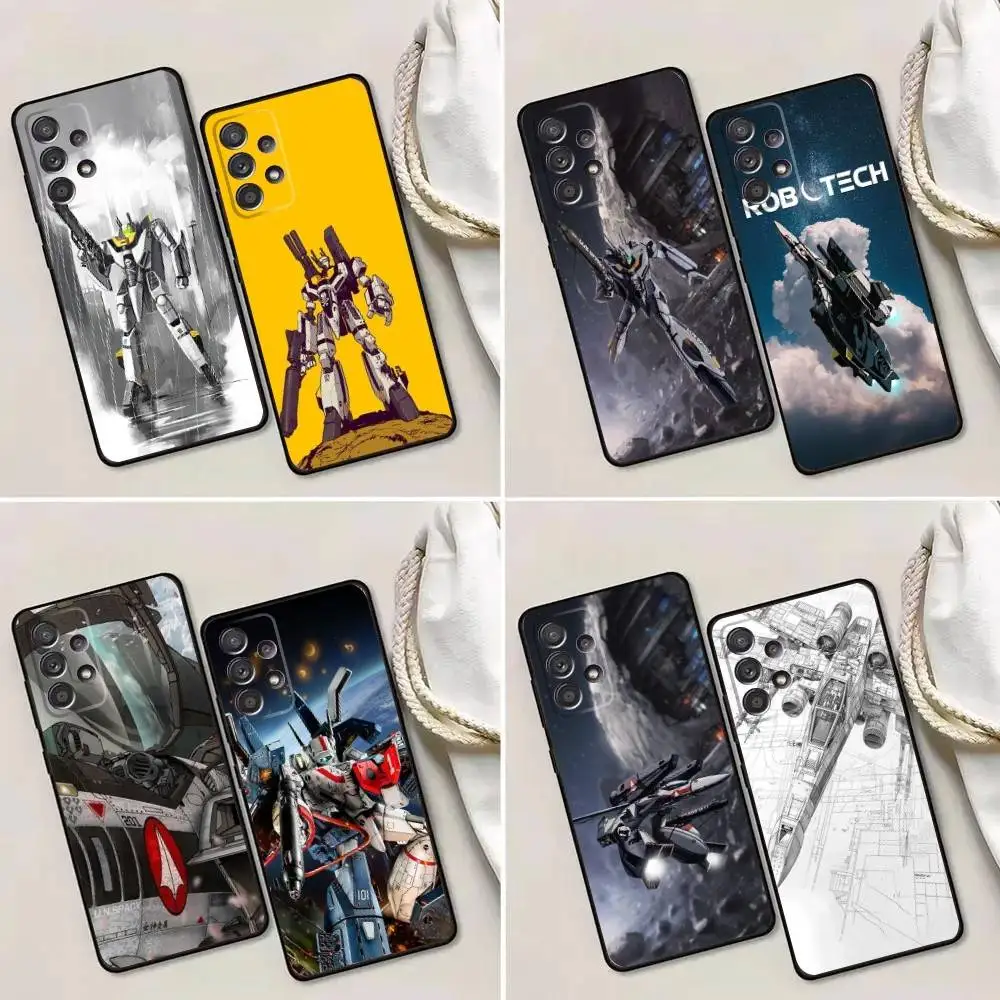 

R-Robotech Macross Phone Case For Samsung Galaxy A13,A21s,A22,A31,A32,A52,A53,A71,A80,A91 Soft Black Phone Cover