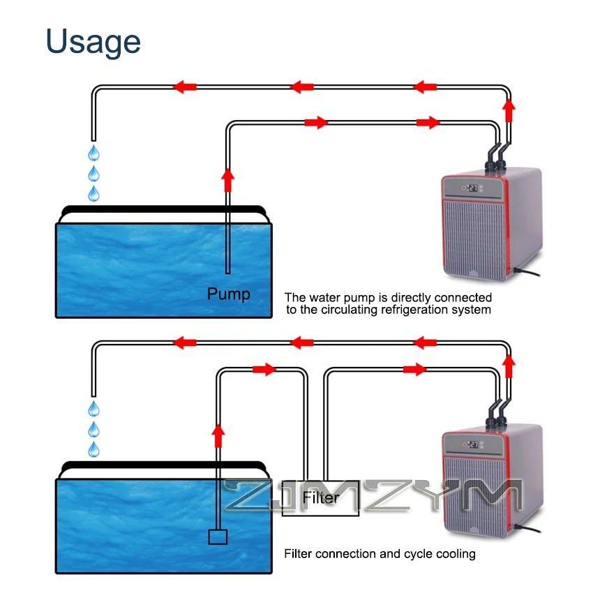 AL-SF102 Thermostatic Refrigerator Marine Tank Chiller Water Cooling Machine Household Fish Tank Chiller 220v~50Hz 150w 160L