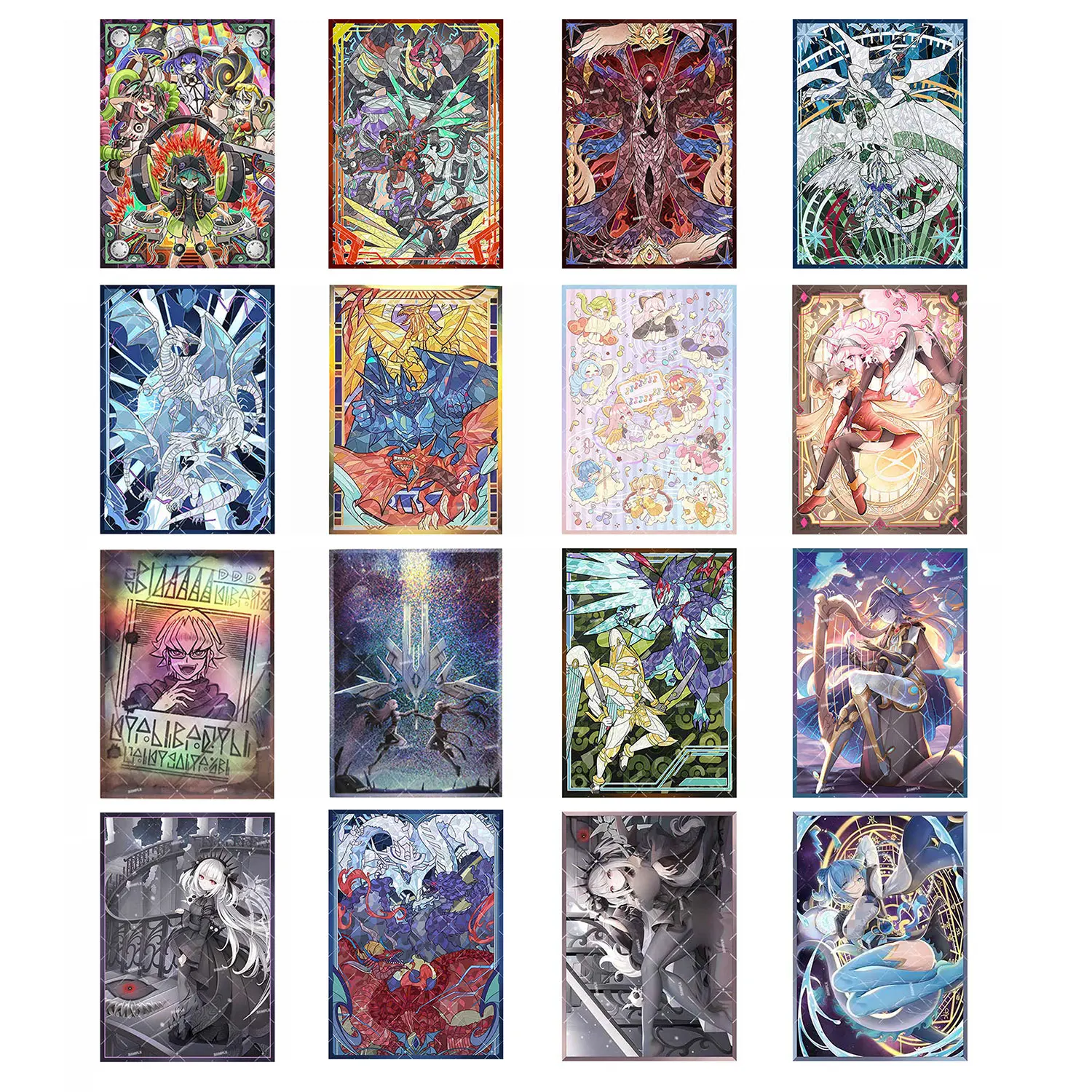 60PCS 63x90mm YUGIOH Card Sleeves YGO Card Protective Anime Protector HOLO Card Cover for Board Games Trading Cards