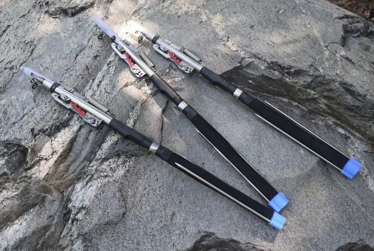Free shipping!Creative Sensitivity Automatic Fishing FRP Sea Rod Spring Rod Sea Fishing Rod (Without the Reel 2.1M/2.4M) image 3