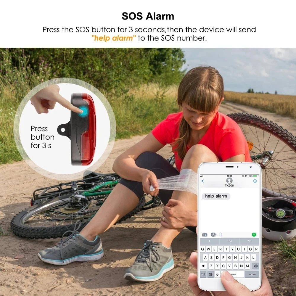 TK906 TKSTAR Bicycle GPS Tracker Bike GPRS Locator Long Standby Time Waterproof SOS Overspeed Alarm Lifetime Free Platform