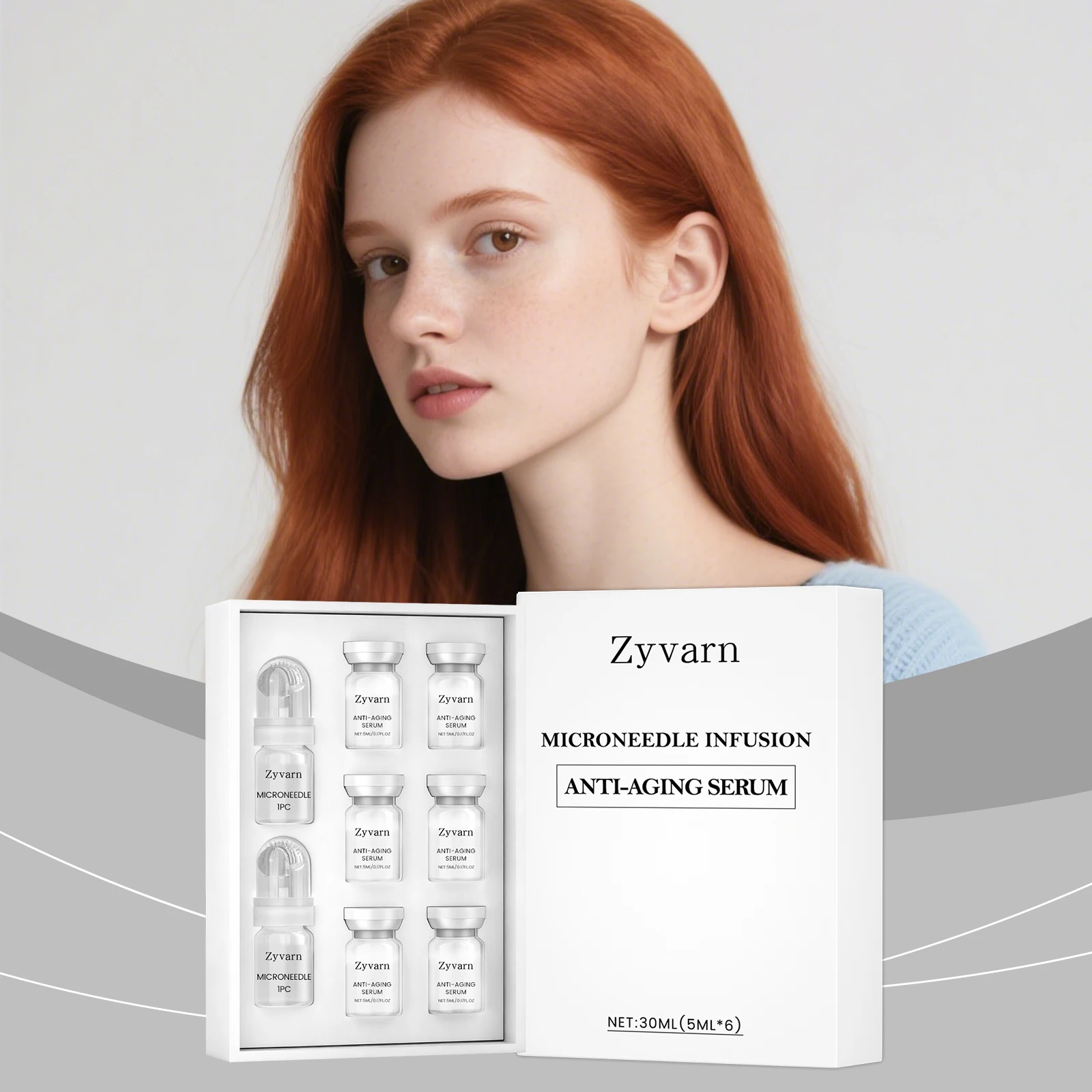 

Набор роллеров для лица с сывороткой - Нежная питательная формула для чувствительной кожи, улучшает эластичность для ежедневного ухода за кожей