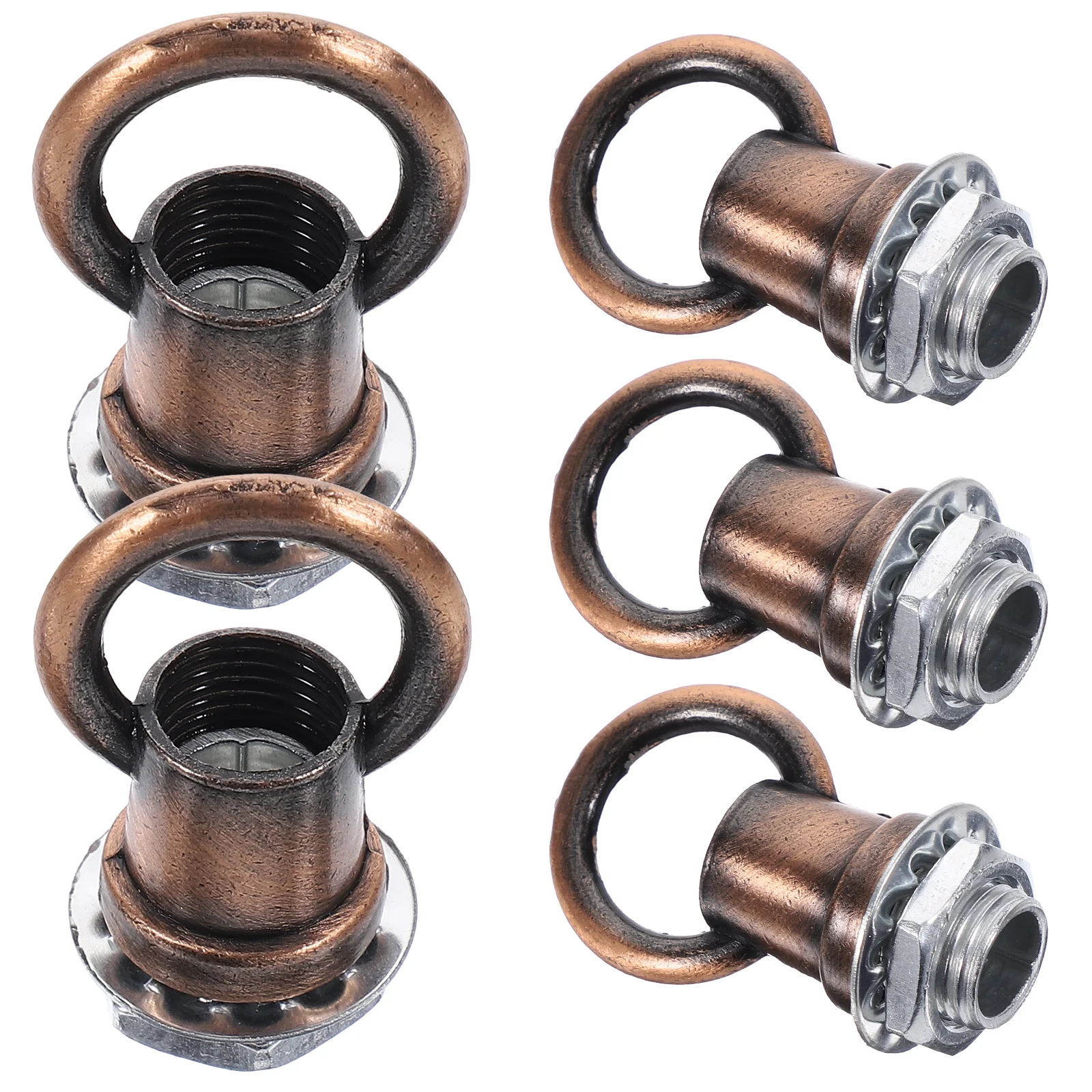 

6 Pcs M10 Black Closed Ring Hooks Threaded Eye Nuts Heavy Duty Ceiling Hooks for Hanging Lamp Chandelier Light Fixture Loop