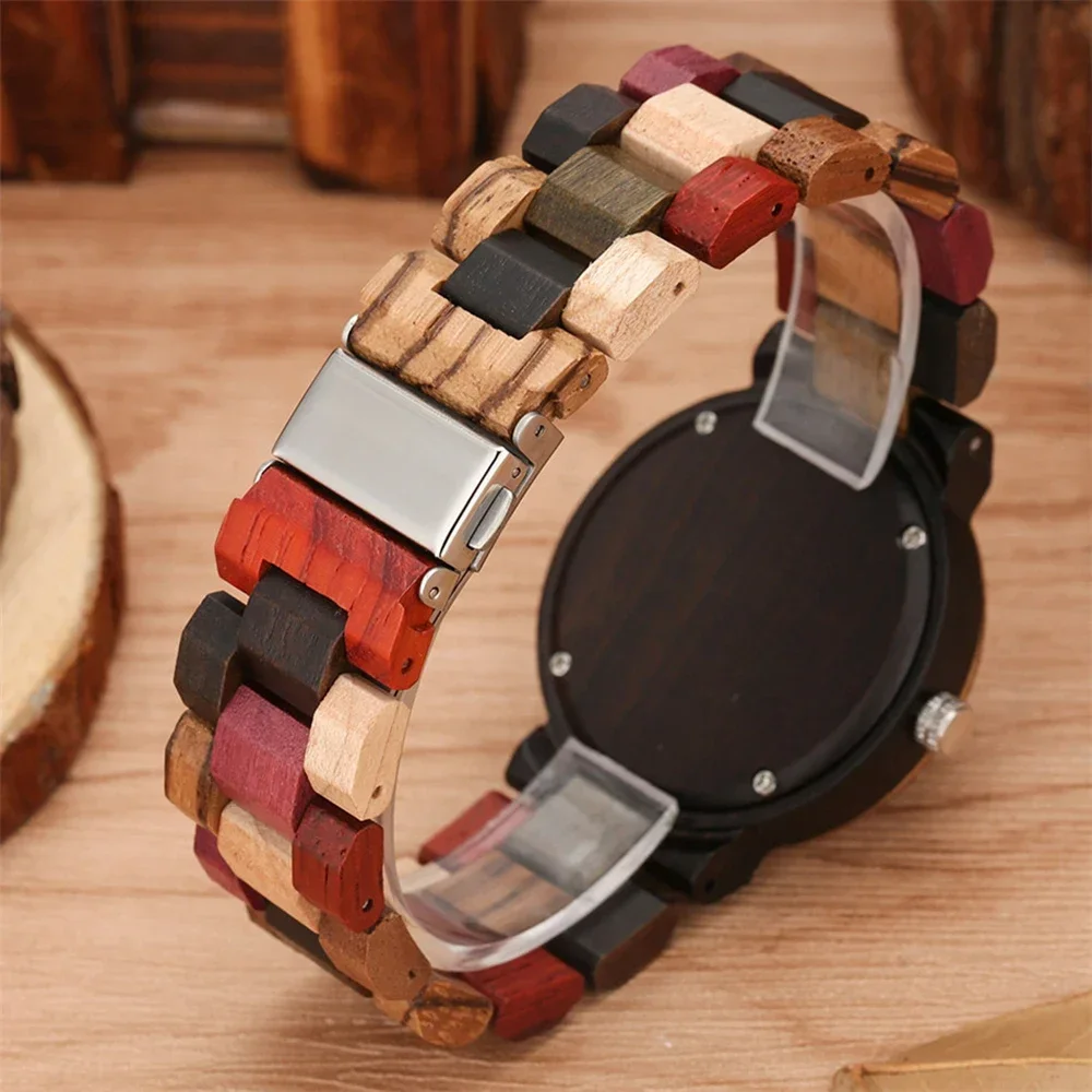 Unique Fashion Color Women's Wooden Watch Street Trend Women's Accessories Festival Best Women's Universal Gift