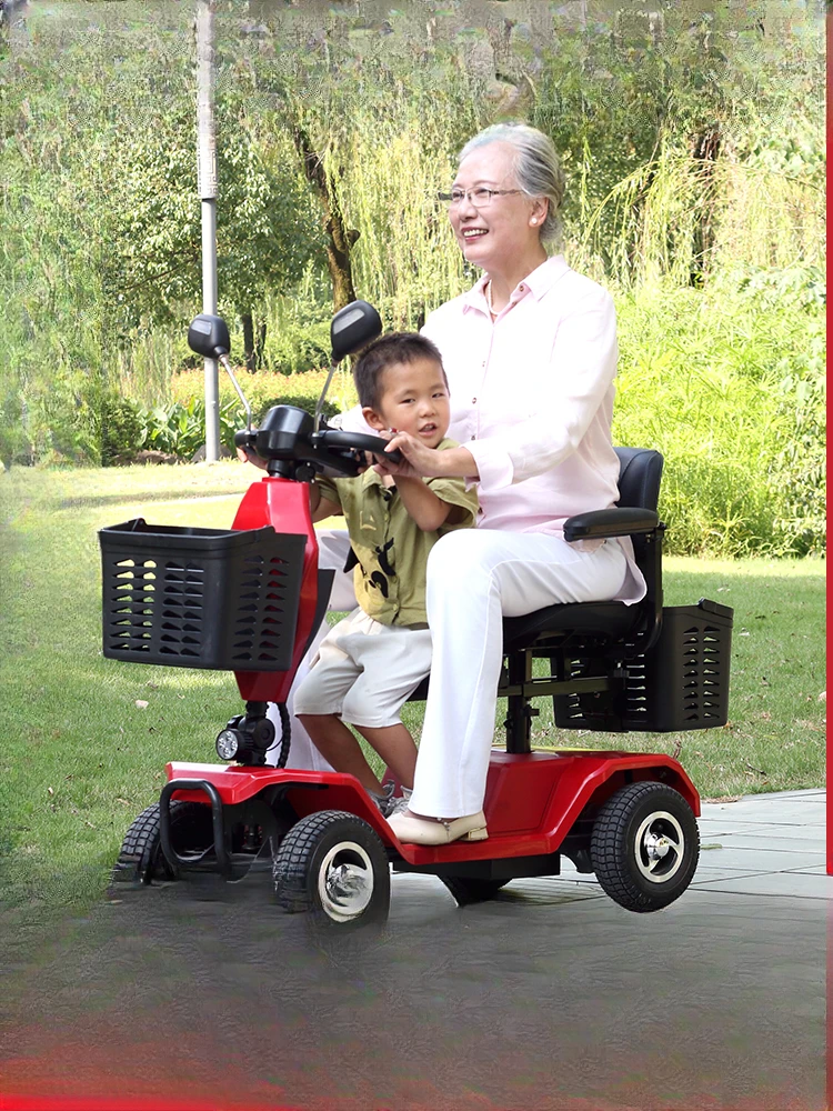 Battery car elderly help electric car pick up children foldable